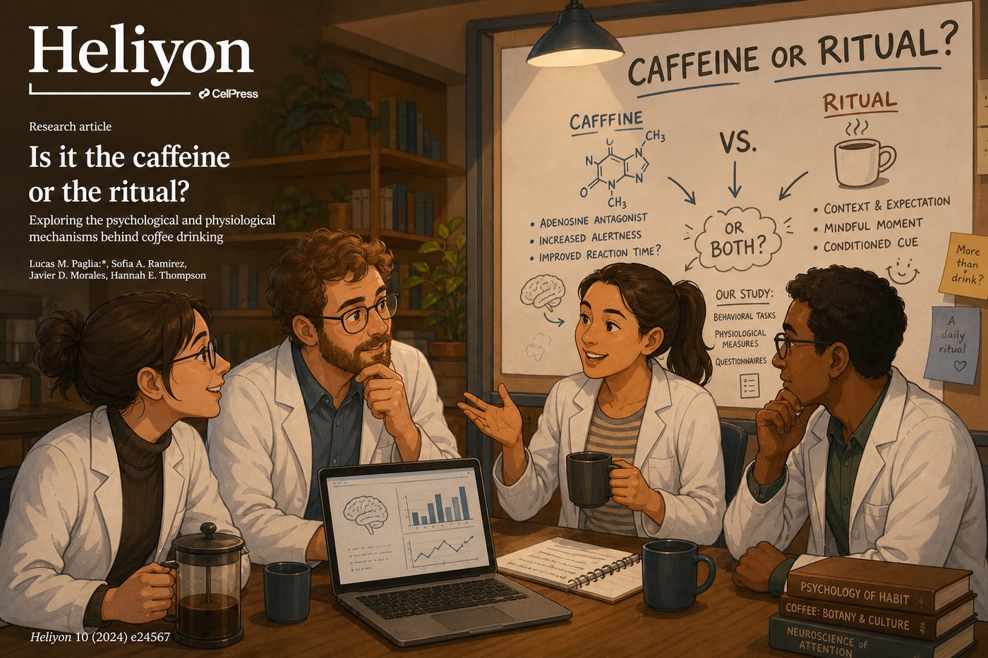 Heliyon journal study on caffeine versus the ritual of coffee
