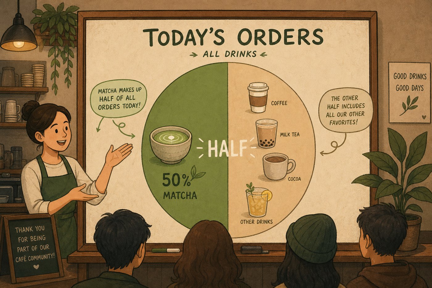 Blank Street matcha at roughly half of all cafe orders