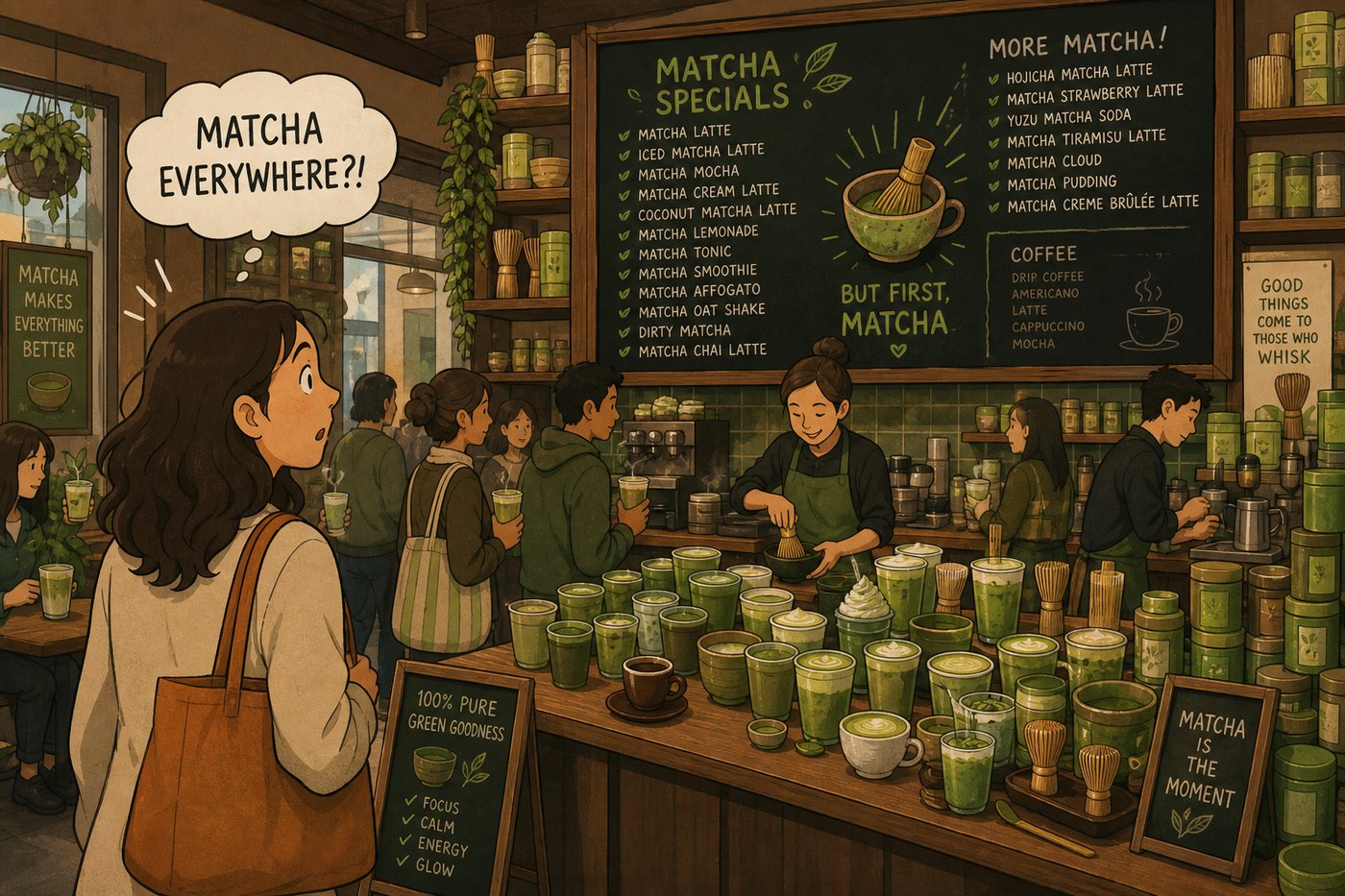 Walk into a cafe where matcha is no longer the weird order