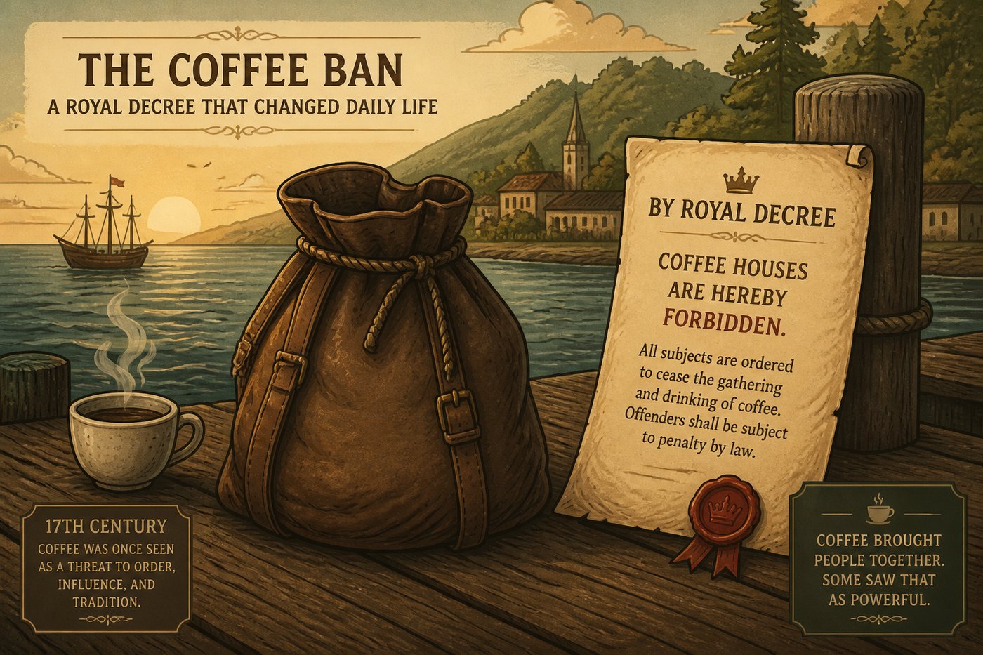 Repeat coffee drinkers were sewn into leather sacks and drowned in the Bosphorus strait